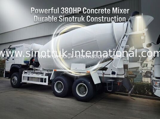 Sinotruk Howo Concrete Mixer Truck 10CBM 6 X 4 Euro 2 380Hp Construction