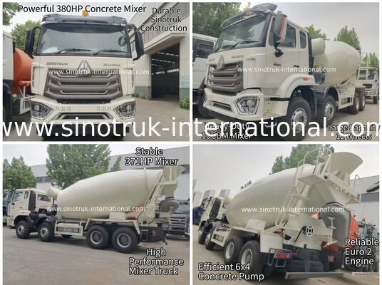 High Horsepower 371HP Low Fuel Consumption HOWO Mixer Truck LHD 6×4 10wheels