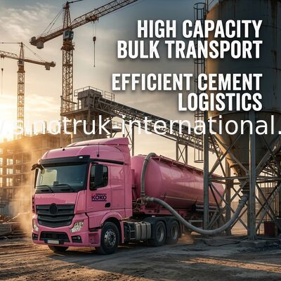 Semi Bulk Cement Truck With 4 Stroke Electronic Fuel Injection Diesel Engine