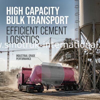 SINOTRUK HOWO Bulk Cement Truck 371HP 10 Wheels LHD 30CBM  ZZ1257S4641W