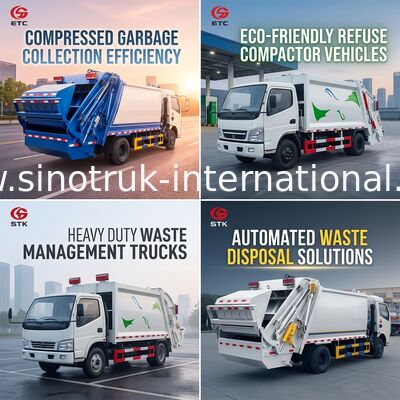 Compact Garbage Collection Truck 6cbm For Non - Toxic Waste Transportation