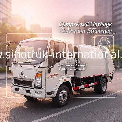Waste Disposal Vehicles Garbage Collection Truck , Compressed Refuse Compactor Truck