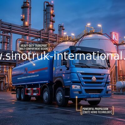 High Efficiency Oil Tank Truck 8X4 LHD Euro2 371HP