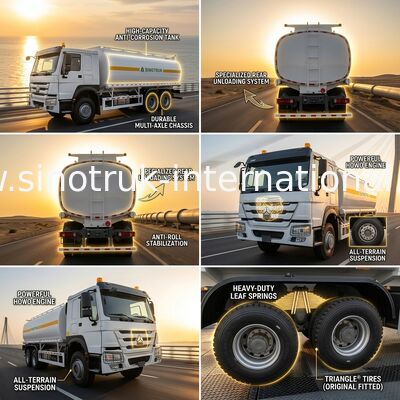 HOWO 6*4 340HP Weichai engine, 25CBM oil tank truck