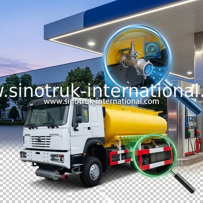 SINOTRUK HOWO 25CBM Oil Tank Truck 10 Wheels 400Hp 6 × 6 Multiple Compartments