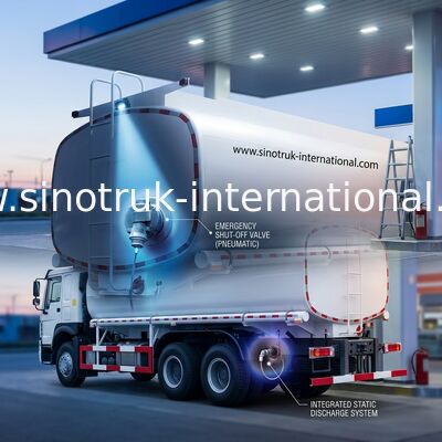 SINOTRUK HOWO 6X4 25CBM Oil Tank Truck 10Wheels 400Hp White