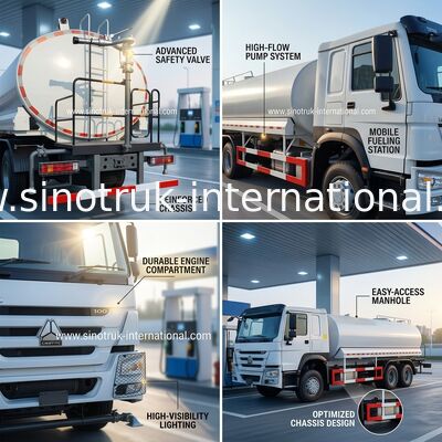 LHD 6×4 10wheels High Horsepower 400HP HOWO Oil Tank Truck Low Fuel Consumption