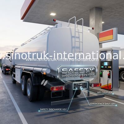 Sinotruk Howo 25CBM Oil Tank Truck 10Wheels 400Hp 6 × 4 Multiple Compartments