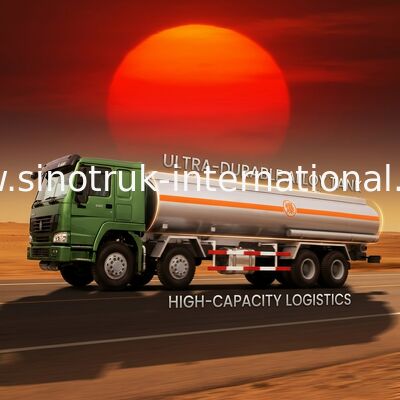 Lubricating Oil Tank Truck 8X4 LHD Euro 2 336 HP Petroleum Tanker Trucks