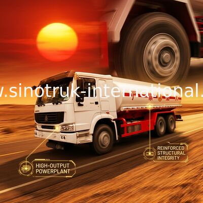 Fuel Oil Tank Truck 20 Tons , 6X4 LHD Euro2 290HP Mobile Fuel Trucks