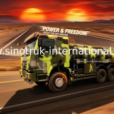 336HP HOWO Military Fuel Tanker Truck 16 - 25CBM Crude Oil Transportation Trucks