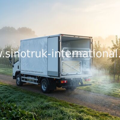 Light Weight Refrigerated Food Truck Insulated CKD Panels Fixing On Truck Chassis