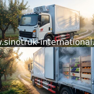 Refrigerated Truck SINOTRUK HOWO For Frozen Food / Medicine Transport