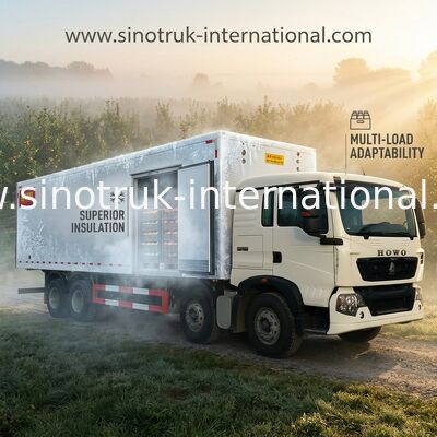 Frozen Foods LHD 8×4 Refrigerated Delivery Truck 40 Ton Low Energy Consumption