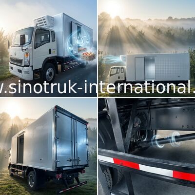 Low Energy Consumption 4x2 10 Ton Refrigerated Truck 160HP RHD