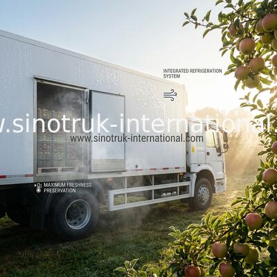 SINOTRUK 25 Tons Refrigerated Food Truck LHD 6X4 , Refrigerator Box Truck
