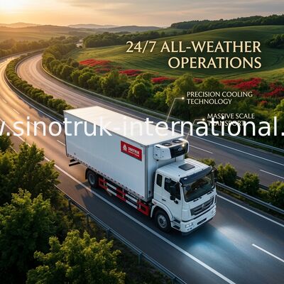 SINOTRUK HOHAN Professional Refrigerated Truck 16 Tons 20 - 25CBM Euro 2 266HP 4X2