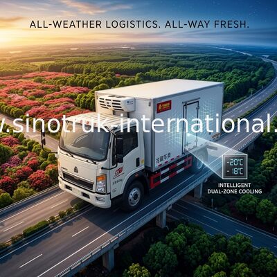 Vegetables / Fruits Refrigerated Delivery Truck White 8 Tons with 140 HP Engine