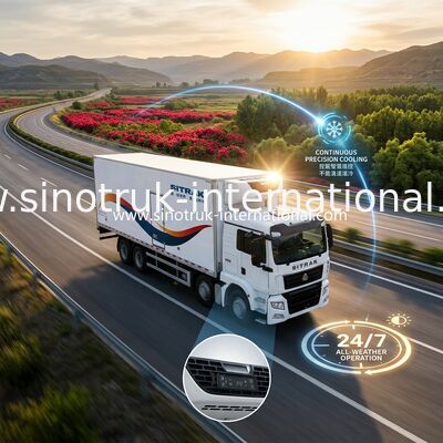 High Strength Frozen Foods 8×4 Refrigerated Trucks And Vans 40 Ton Low Noise