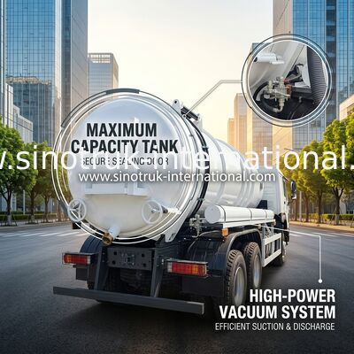 HOWO 6*4 16CBM 380HP Sewage Cleaning Truck High-Power Performance Meets Efficient Multifunctional Cleaning Solutions