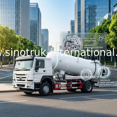 SINOTRUK HOWO Sewage Suction Truck High Pressure Cleaning 15CBM LHD 290HP