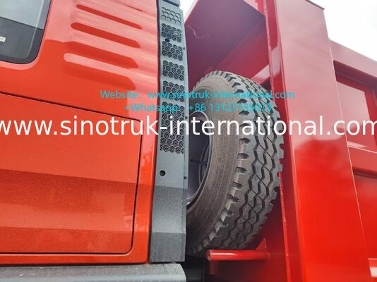 High Efficiency 6×4 HOWO TX Tipper Truck | Red Body, 400HP Engine, 20CBM Container, 60 Tons Heavy-Duty Transport