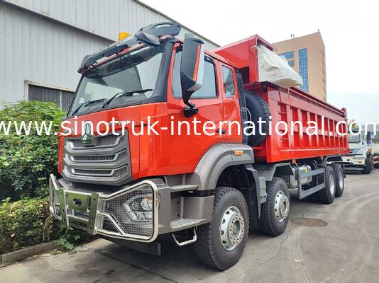 Super Bearing HOWO 8×4 Red Tipper | 371HP Strong Power, 27CBM Large Capacity, 80–100T Heavy-Duty Transport