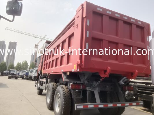430HP Red HOWO 6*6 All-Wheel Drive Dump Truck with Ghost-Face Cab