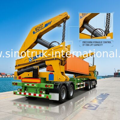 Normal Suspension Truck Mounted Crane With 3 Axles 40 Feet Container