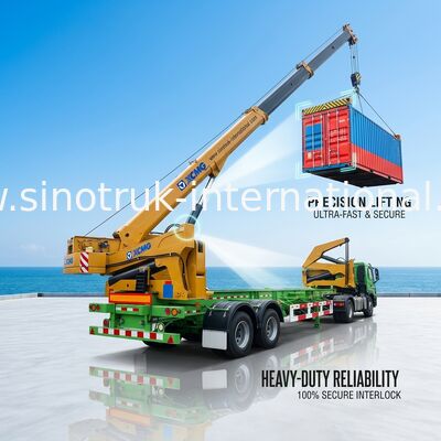 High Power Truck Mounted Jib Crane / Mounted Crane Truck 37 Tons Lifting Capacity