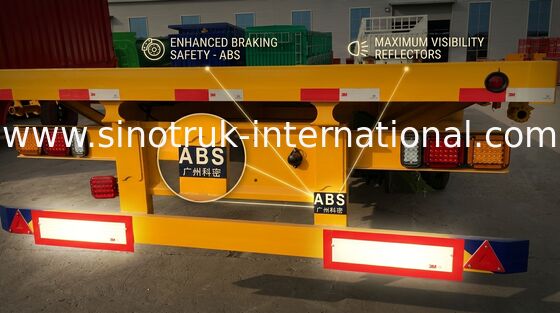 30 Ton Loading Three Axle Flatbed Trailer Carrying Bulk Cargo