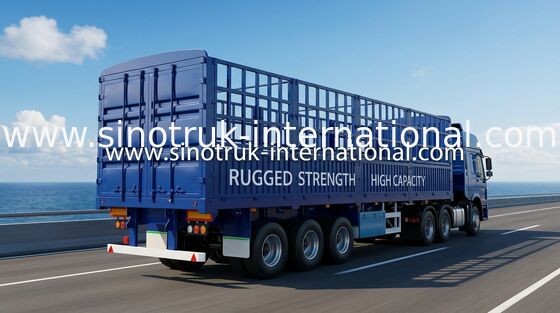 Multi Color Semi Low Bed Trailer , Normal Suspension Semi Equipment Trailer