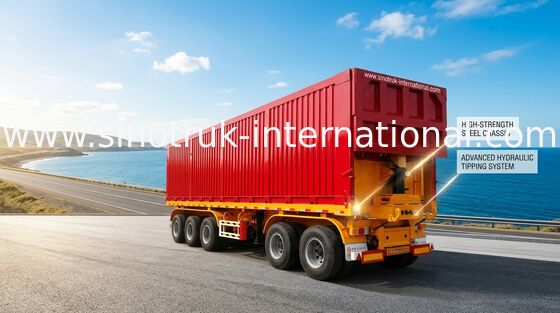 Large Loading Capacity Semi Trailer Truck 60 Tons 25-45CBM With ISO Certification