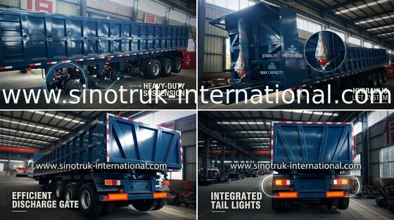 Construction Business Semi Trailer Truck For Transporting Soil, Sand High Safety