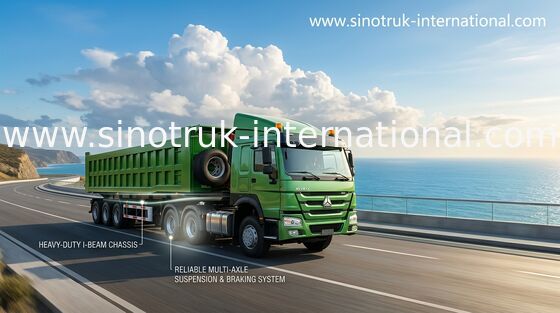 Comfortable Dump Tipper Semi Trailer / Compact Structure Semi Dump Trailers