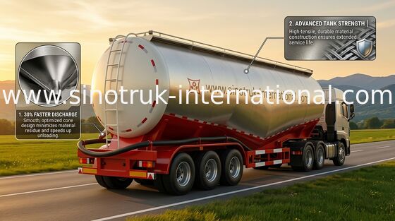 50-60CBM Oil Tank Truck  , 3 Axle 48500 Liter Heavy Duty Truck Parts
