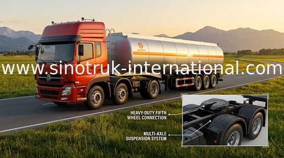 Low Fuel Consumption 45-60 CBM #90 King Pin Semi Trailer Truck / Fuel Oil Truck