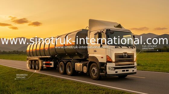 SINOTRUK HOWO Oil Semi Trailer Truck , Diesel Tank Truck with Trailer