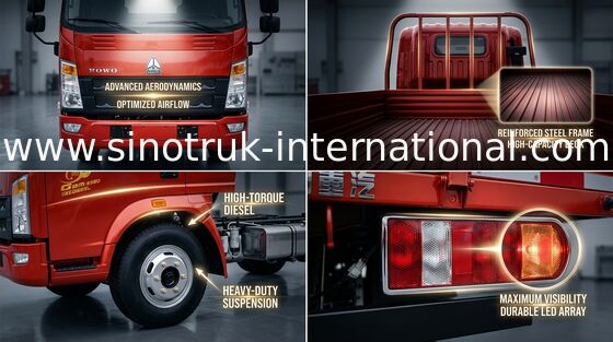 SINOTRUK HOWO 5 Tons Light Duty Trucks For Vegetable Transportation
