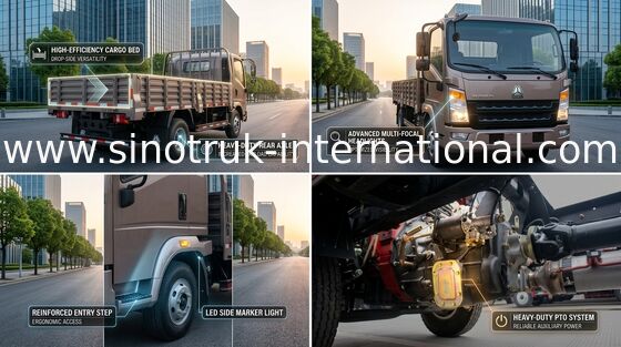 High Attendance Light Duty Trucks With 4200*1810*400mm Cargo Body