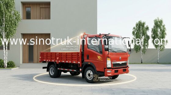 White SINOTRUK Light Duty Trucks  Transporting Vegetables Fruits