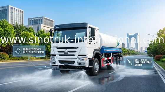SINITRUK Water Tank Truck 6x4 LHD 371HP 18CBM White Large Capacity