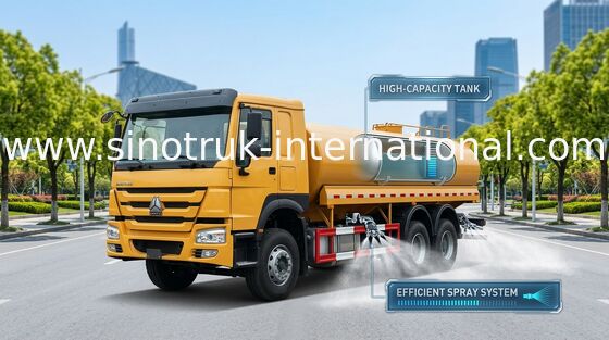 High Pressure 4000 Gallon Water Truck , LHD 6X4 Construction Water Trucks