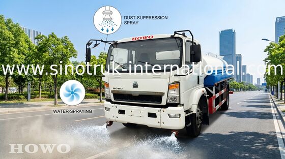 Sprinkling Truck 5 - 8CBM SINOTRUK HOWO Light Duty Truck Chassis For Road Flushing