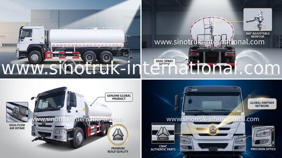 Sinotruk HOWO White LHD 6x4 Sprinkling Truck ZZ1257V4347B1