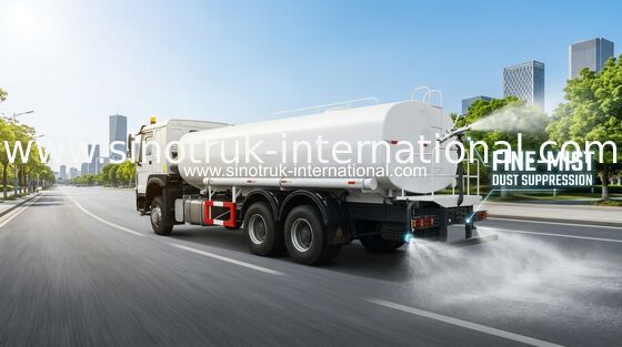SINOTRUK Internal Anti - Corrosion Construction Water Transport Trucks 18 - 25CBM