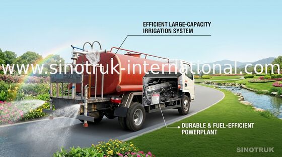 ZZ1127G4215C1 SINOTRUK HOWO Water Tank Truck For Road Flushing