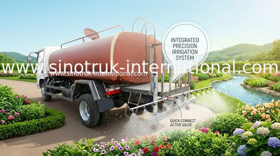 Water Tank Truck SINOTRUK HOWO 6CBM for Landscape Engineering / Mining area