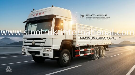 Light Goods HOWO Economic Cargo Vehicles 25 Tons 10Wheels LHD 290 HP Two Berth
