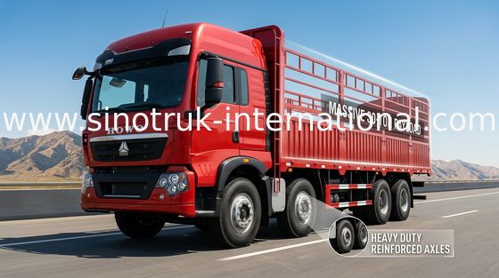 Warehouse Type Cargo Stake Truck SINOTRUK HOWO 8X4 LHD Euro2 336HP